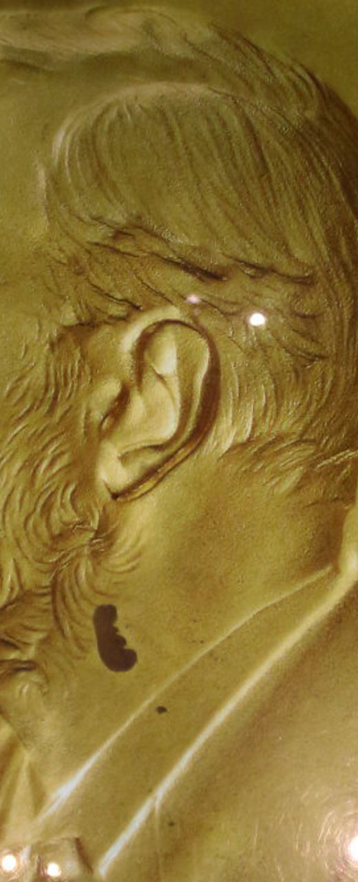 Gold Nobel Prize Medal with Engravings