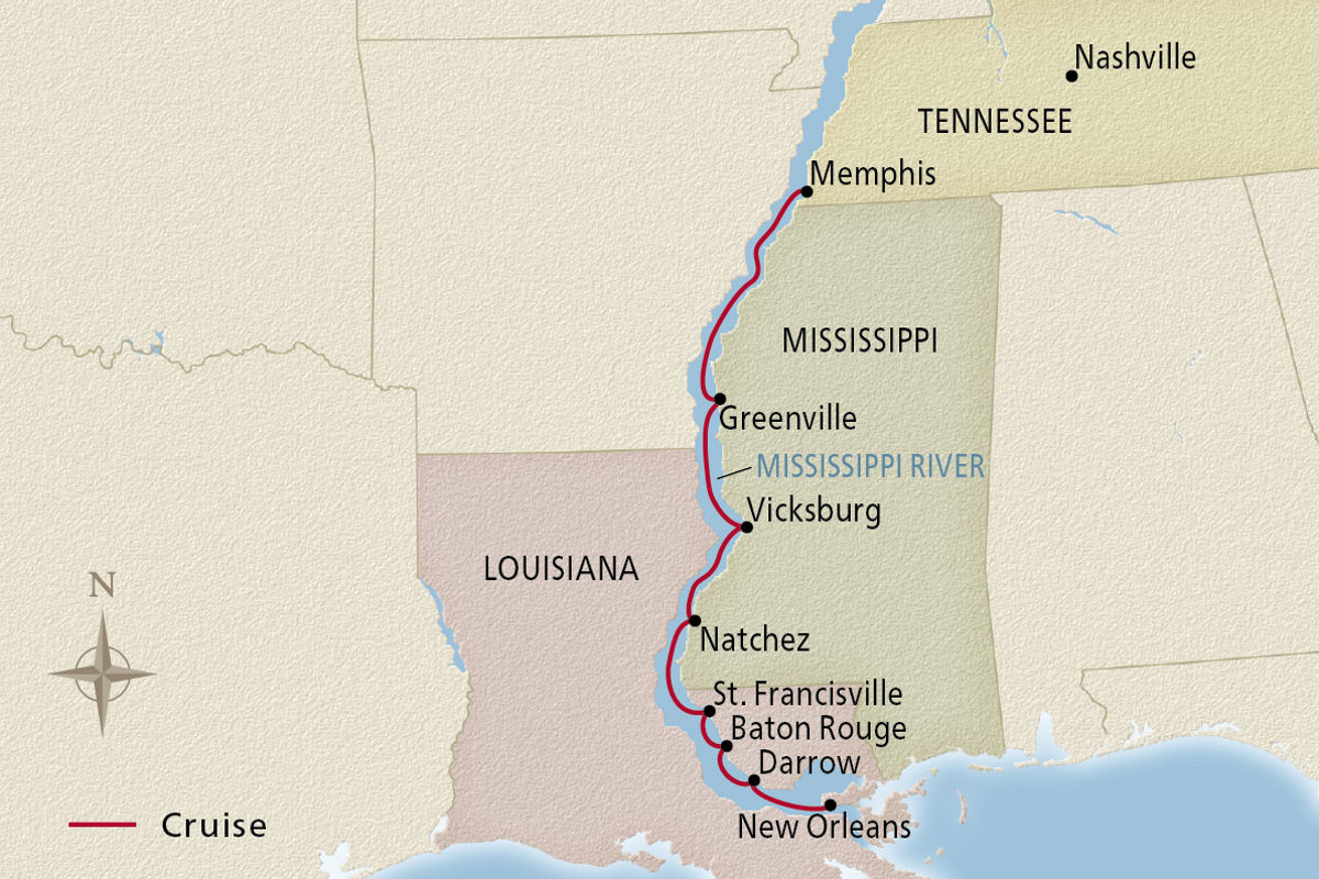 Mississippi Delta Explorer – route map