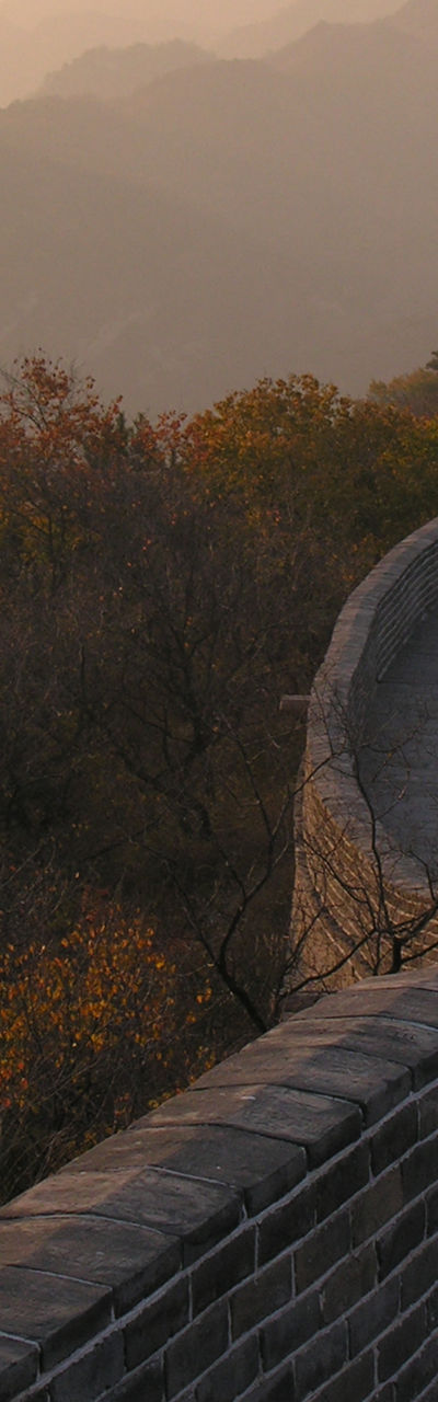 Great Wall of China at sunset