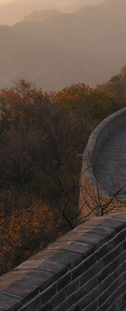 Great Wall of China at sunset