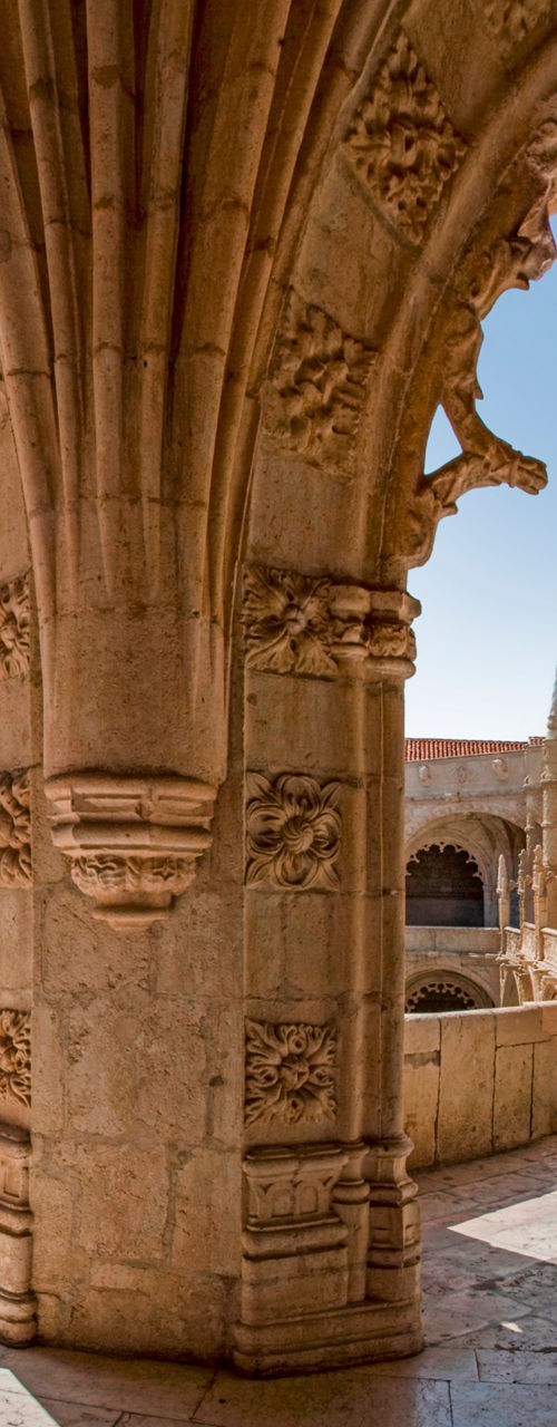 Historic cloister with ornate stone arches