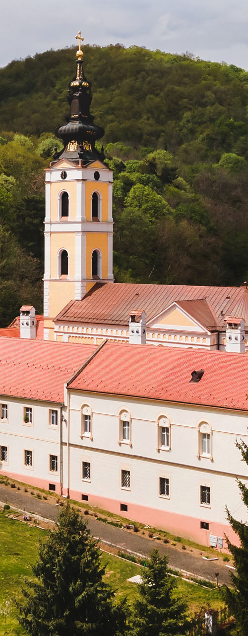 Historic Monastery Amid Lush Green Hills