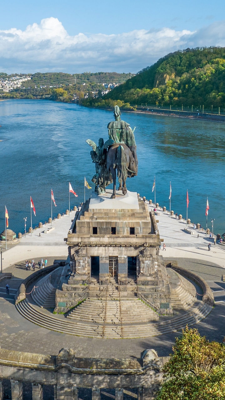 Aerial view of German Corner monument