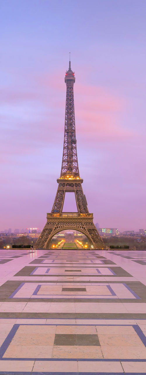 Eiffel Tower at sunrise from Trocadéro