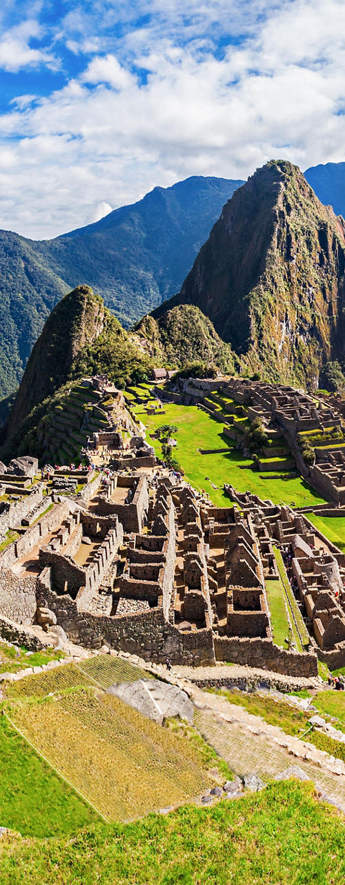 Panoramic view of Machu Picchu ruins