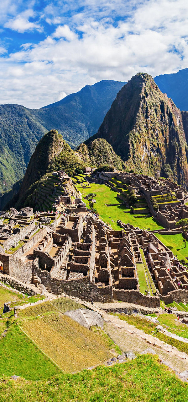 Panoramic view of Machu Picchu ruins