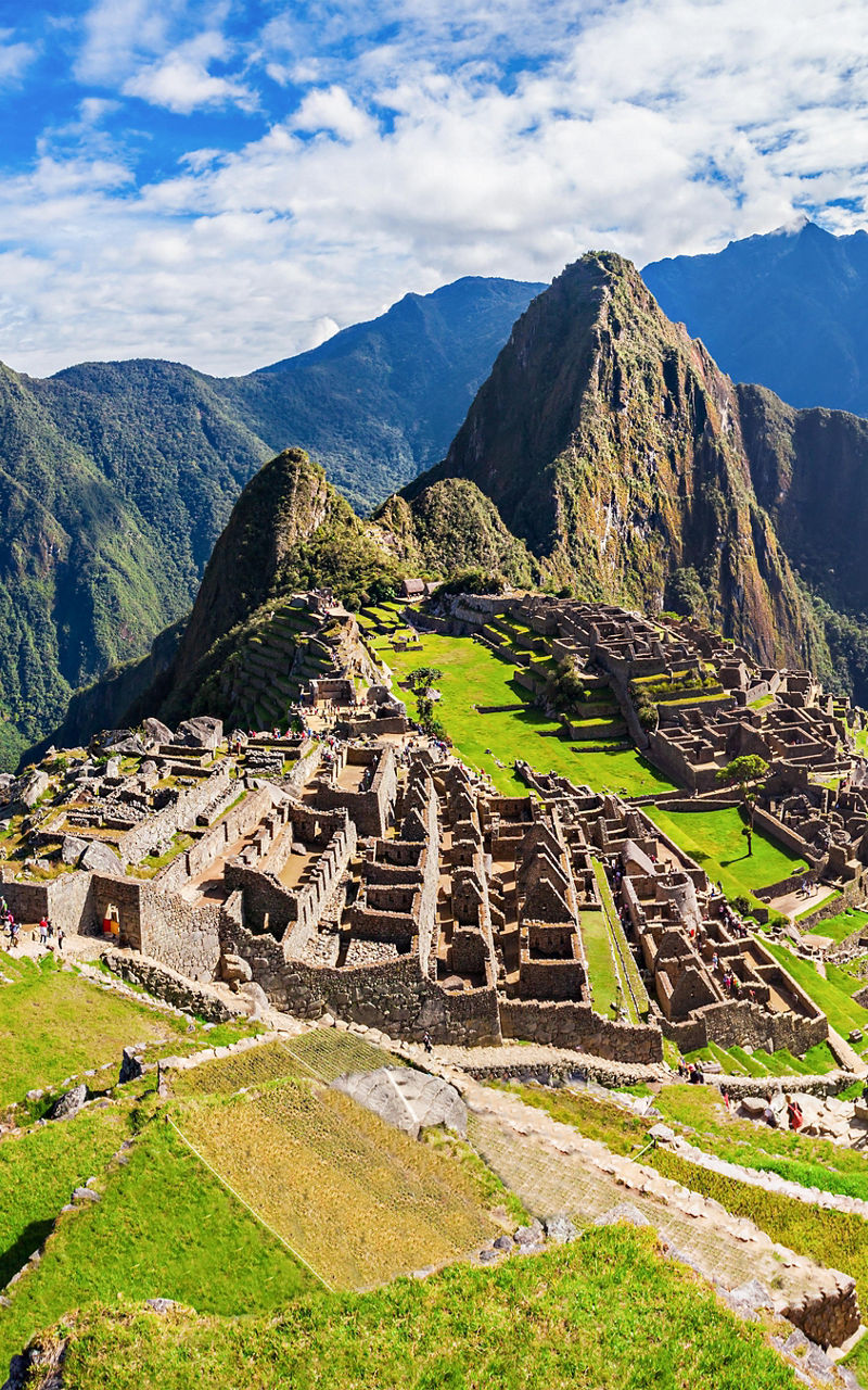Panoramic view of Machu Picchu ruins