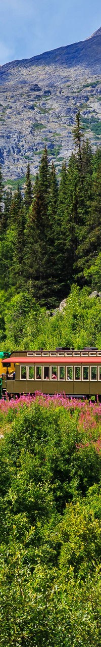 Scenic Train Journey Through Mountain Landscape