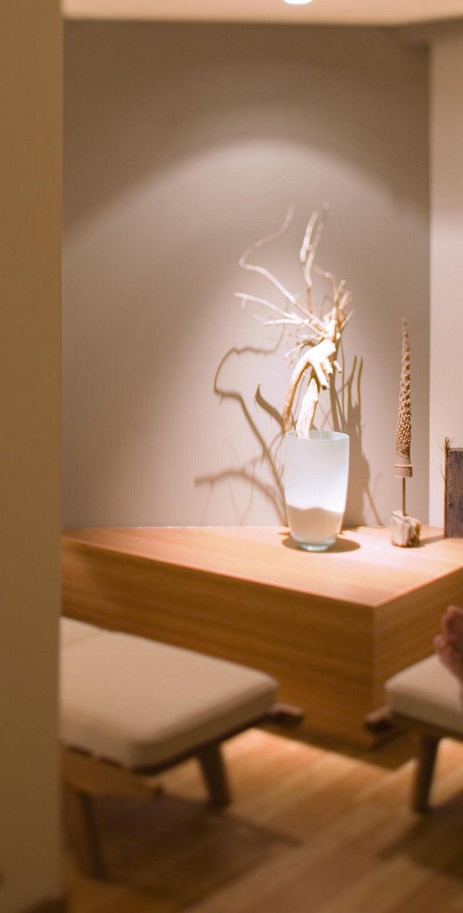 Relaxing spa lounge with cozy ambiance