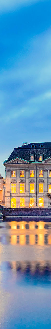 Scenic view of Zurich city at dusk