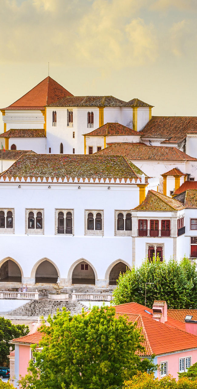 Historic Sintra Palace with iconic chimneys