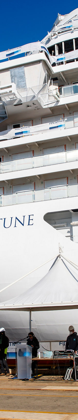 Viking Neptune cruise ship docked at ceremony