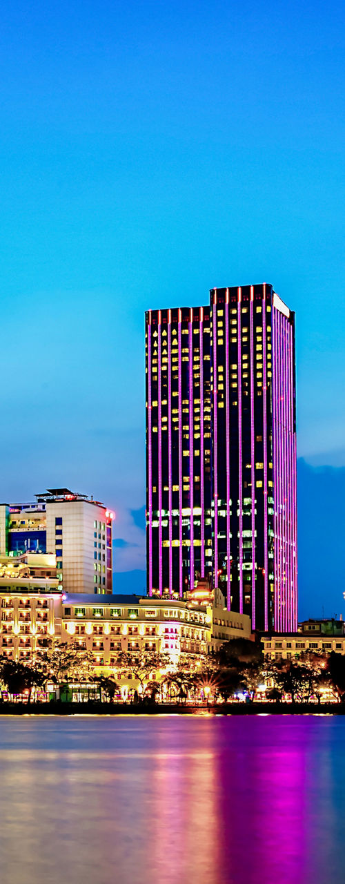 Vibrant Ho Chi Minh City skyline at night