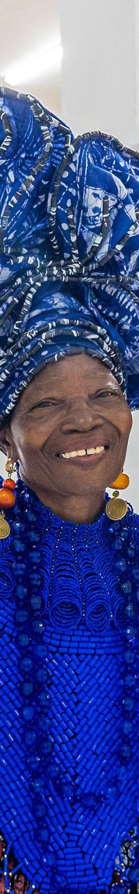 Traditional African Attire in Art Gallery