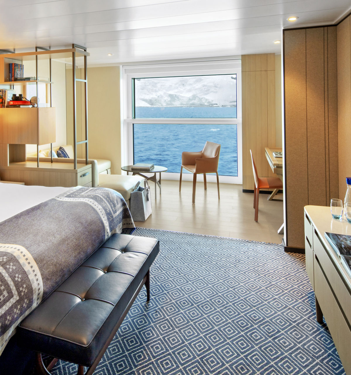 Nordic Junior Suite aboard Viking Octantis with views outside