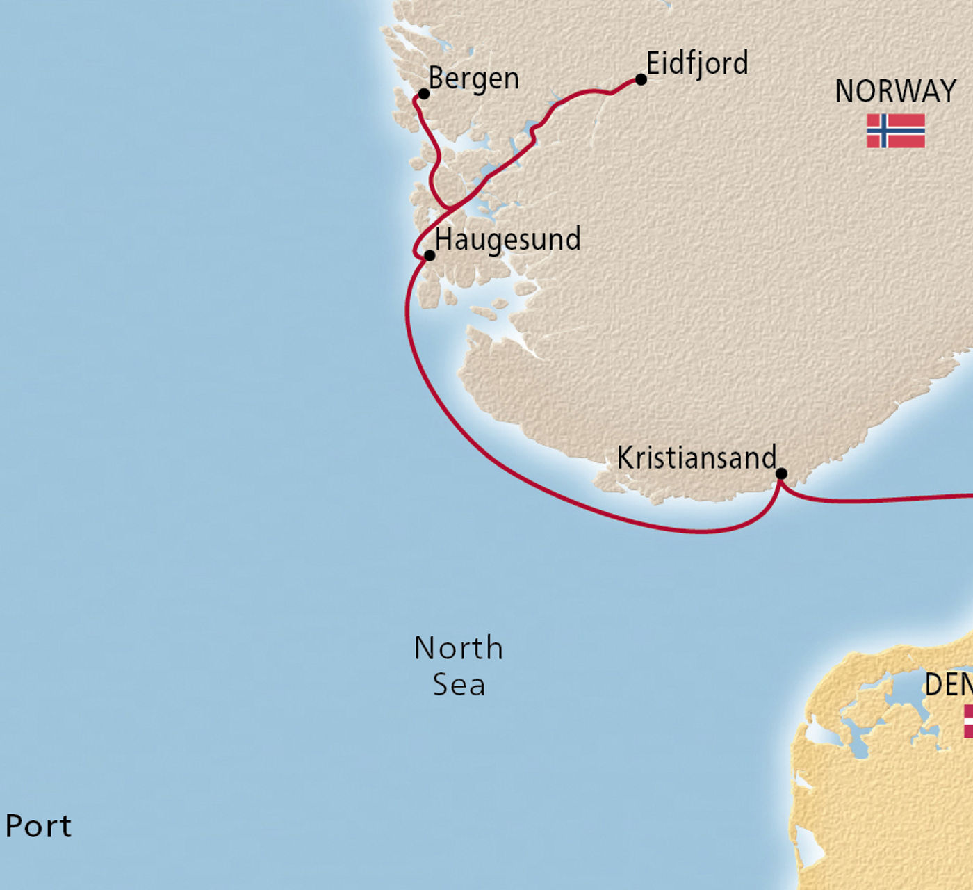 Map of Nordic Wonders itinerary