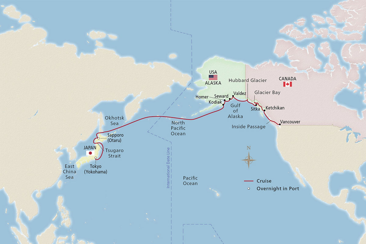 North Pacific Passage – route map