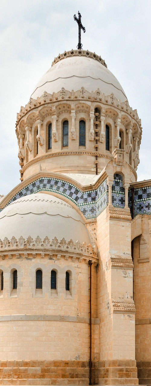 Historic cathedral with domes and arches
