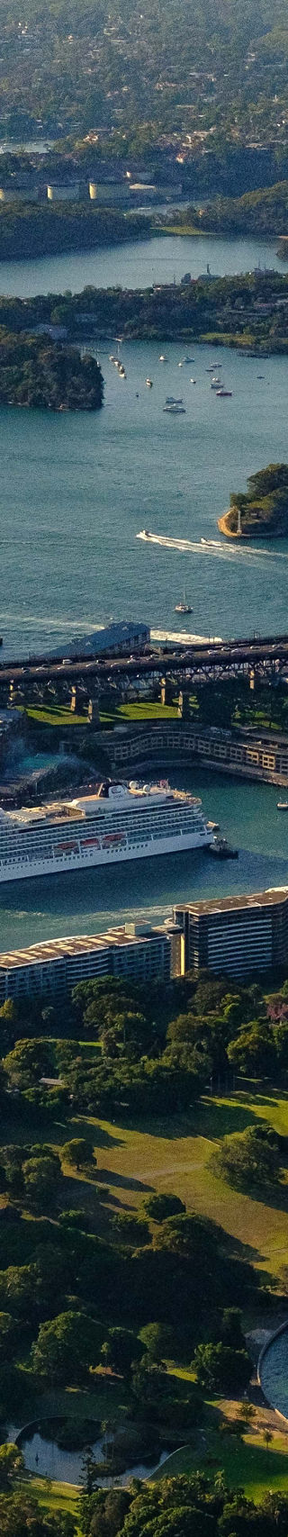 Aerial view of Sydney Harbour landmarks