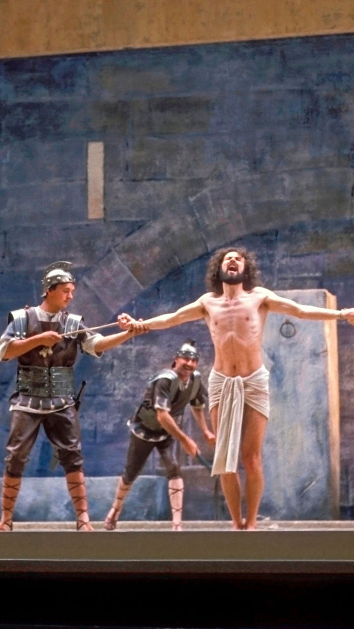 Theatrical performance with Roman soldiers