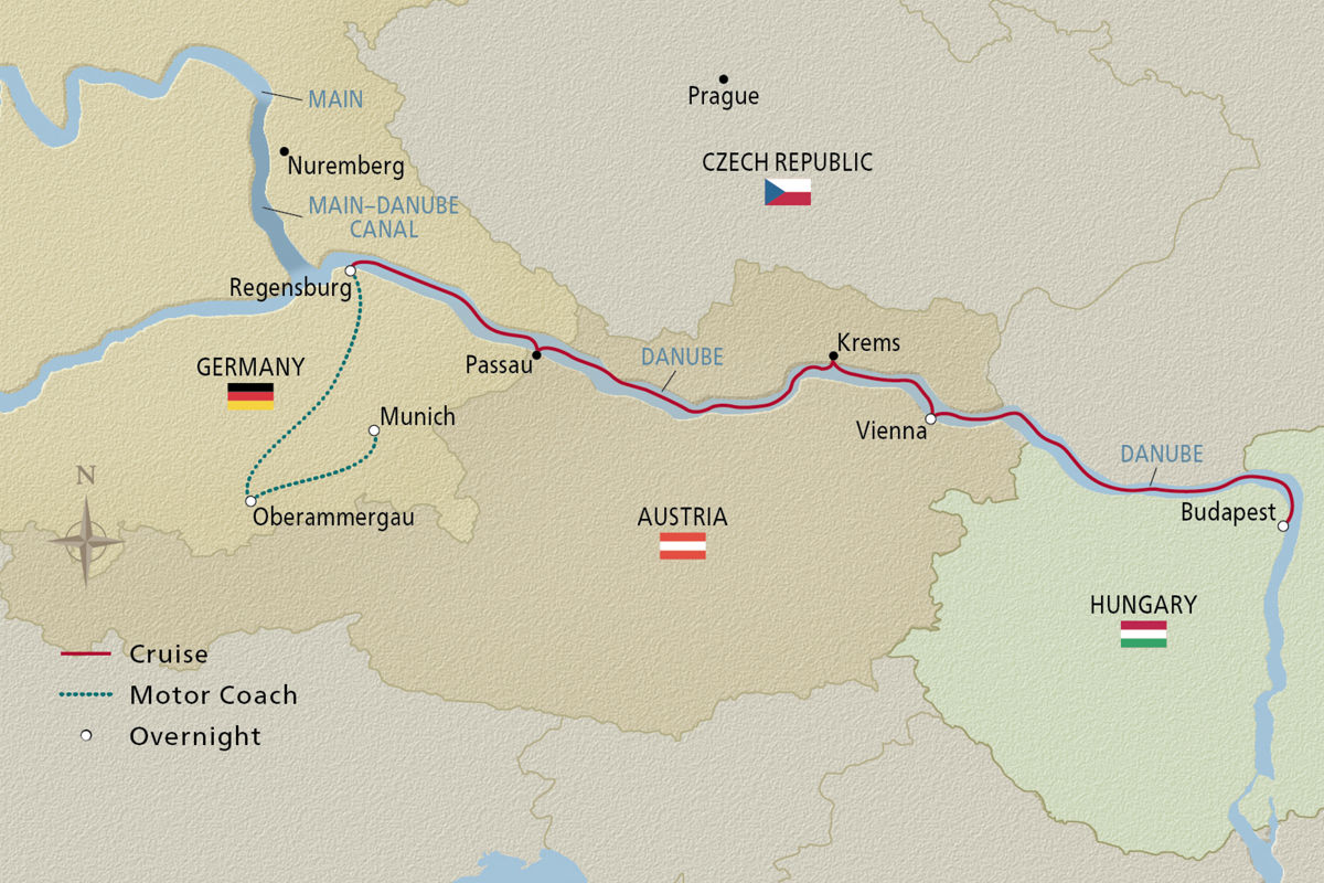 Oberammergau, The Passion Play – route map