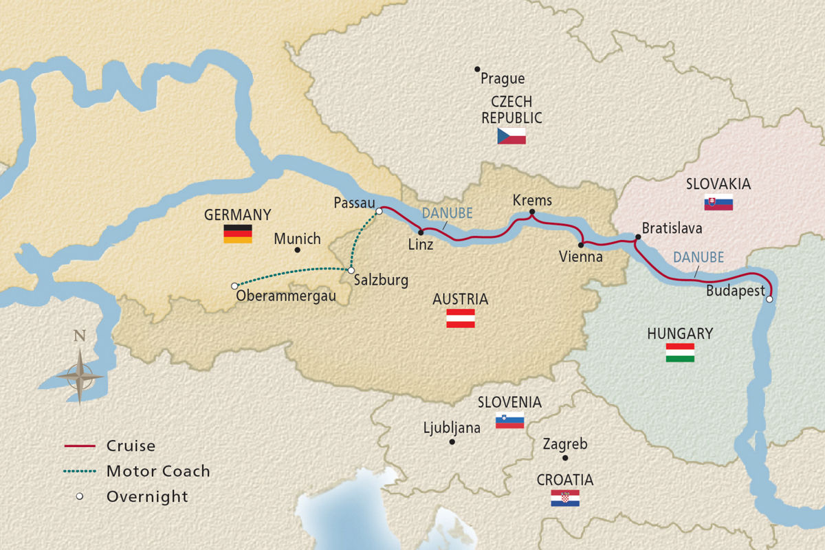Oberammergau with Salzburg – route map