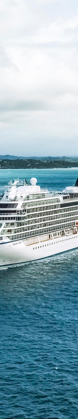 Luxury cruise ship sailing in open waters
