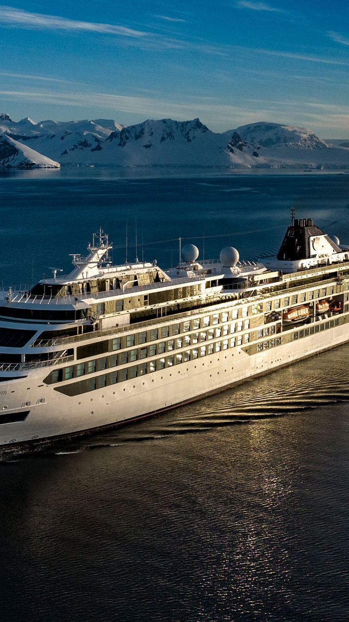 Luxury cruise ship in Arctic waters
