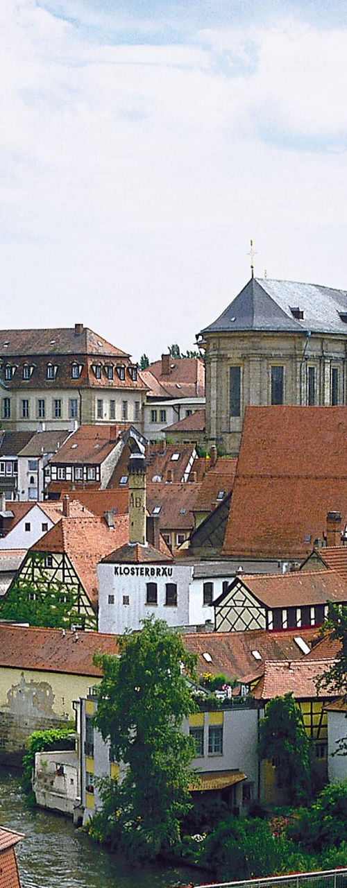 Scenic view of historic European town