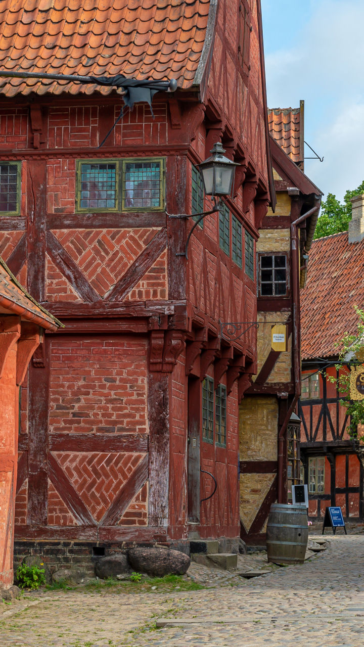 Historic European Village with Timbered Houses