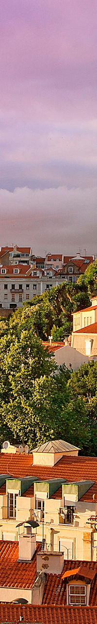 Scenic Lisbon cityscape at sunset