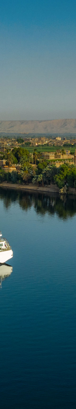 Luxury Cruise Ship on Serene River