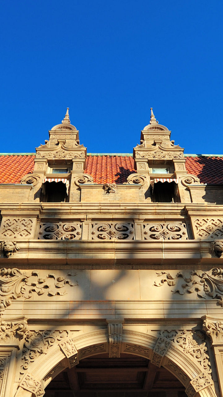 Historic stone building with ornate architecture