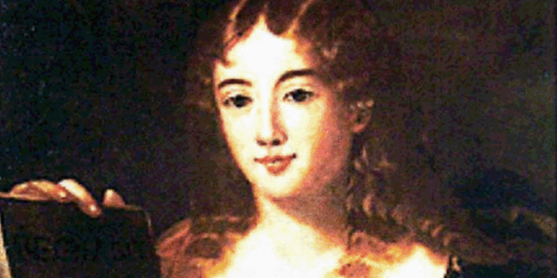Portrait of young woman with tablet