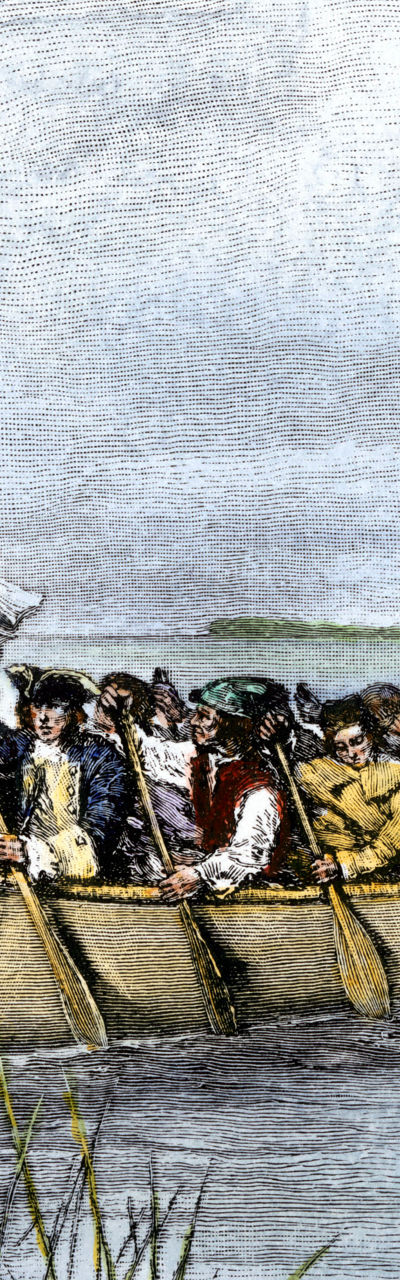 Historic expedition on wooden boats