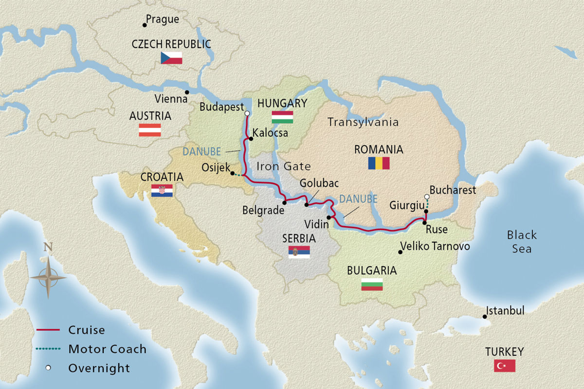 Passage to Eastern Europe – route map