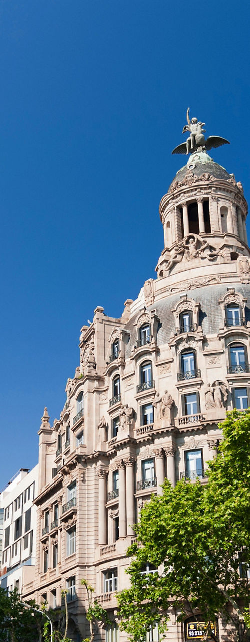 Historic building in urban cityscape