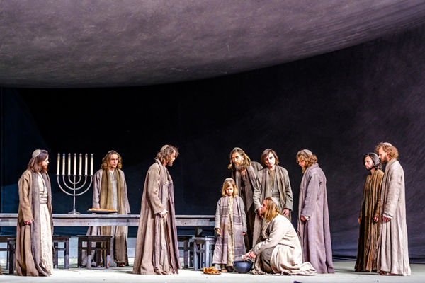 Theatrical Scene with Group in Robes and Candlestick