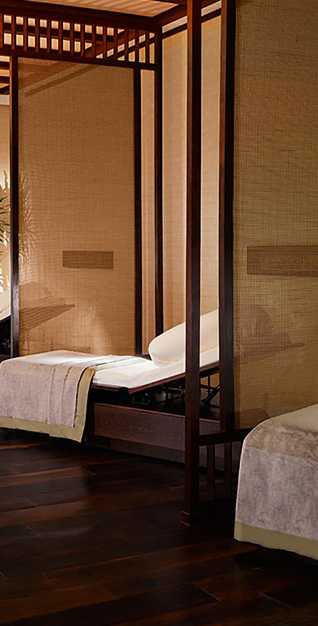 Luxury spa relaxation room with serene ambiance
