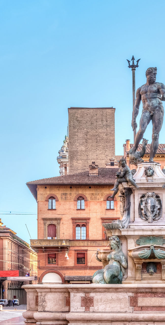 Neptune Fountain in Bologna city square