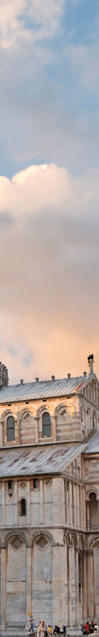 Leaning Tower of Pisa at sunset