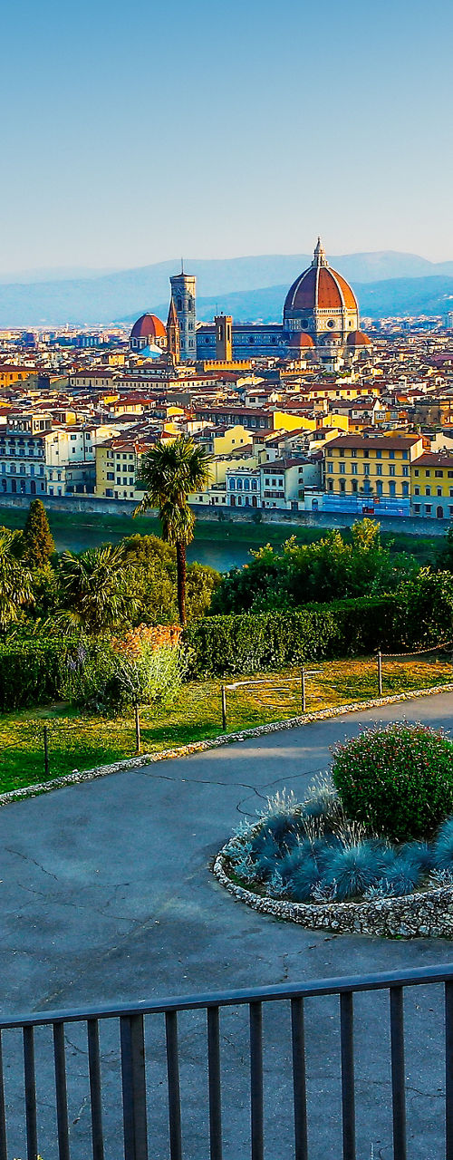 Panoramic view of Florence at sunset