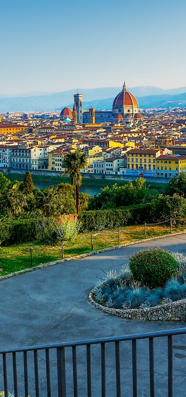 Panoramic view of Florence at sunset