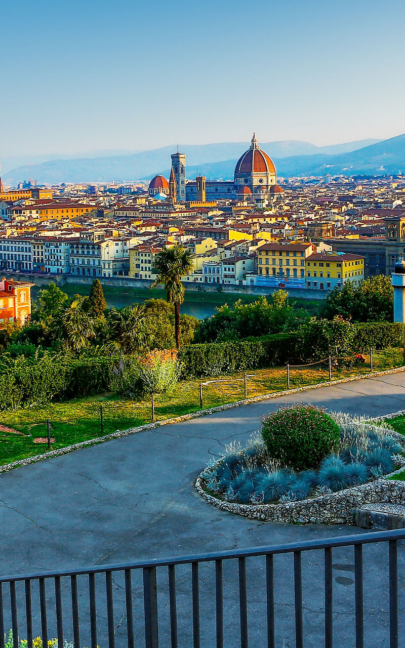 Panoramic view of Florence at sunset