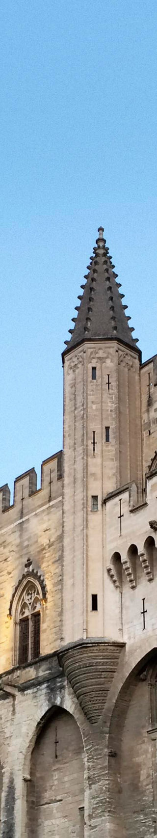Historic Papal Palace in Evening Light