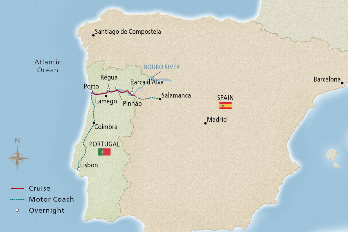 Portugal's River of Gold – route map
