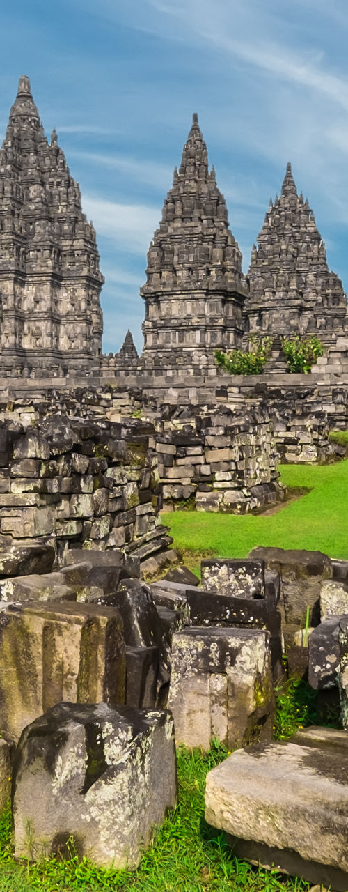 Ancient Prambanan Temple Complex in Indonesia