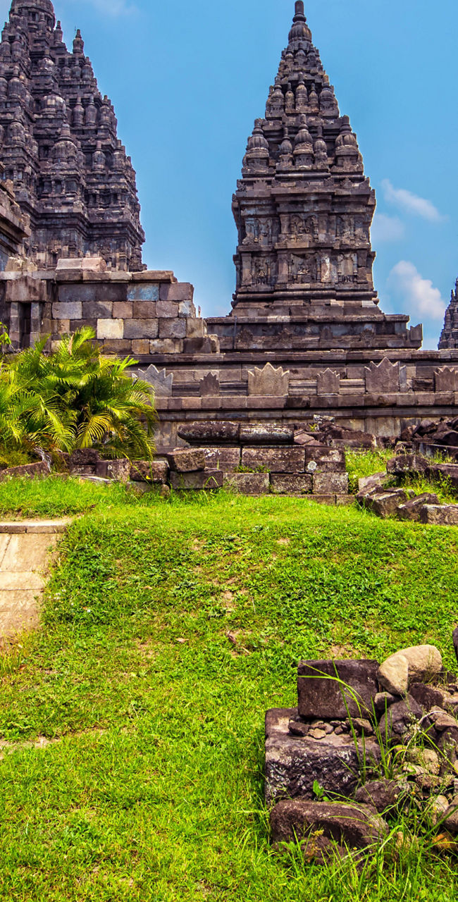 Ancient Prambanan Temple Complex in Indonesia