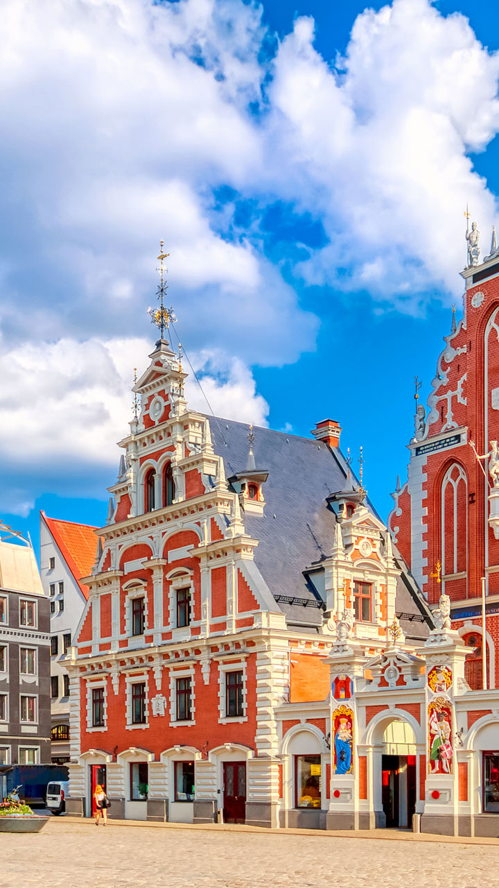 Historic Riga square with colorful architecture