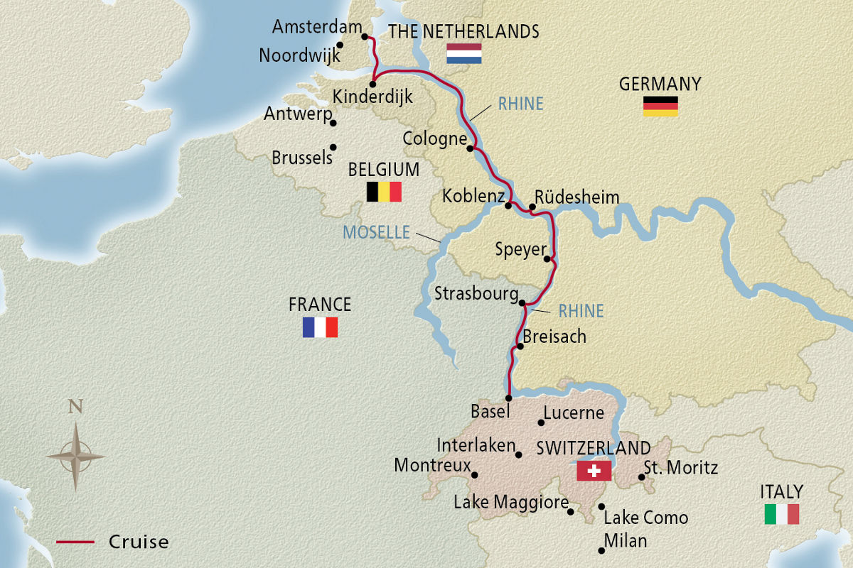Rhine Getaway – route map